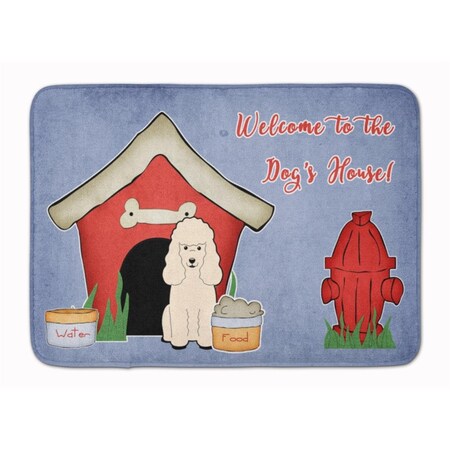 Carolines Treasures Dog House Collection Poodle White Machine Washable Memory Foam Mat BB2824RUG